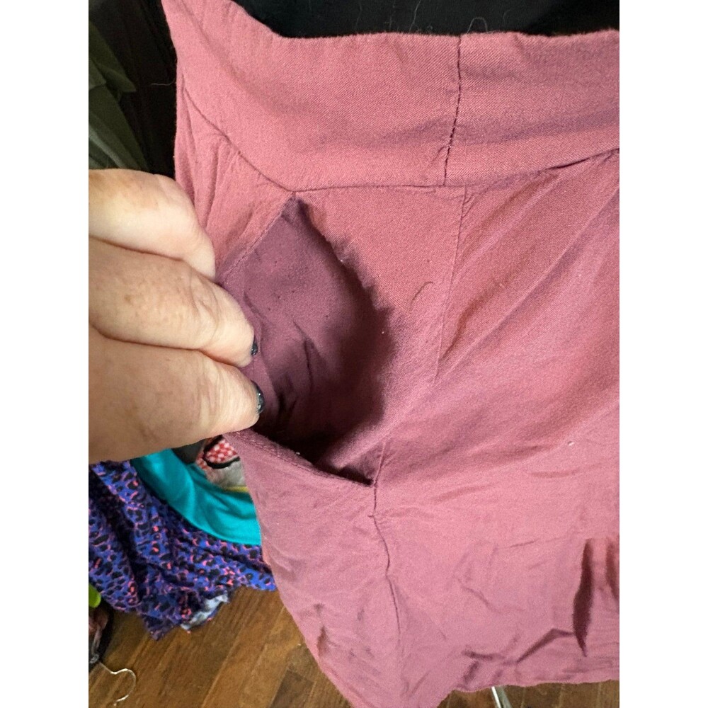 Torrid size 4 pink mauve mini challis skirt overalls - Picture 5 of 6